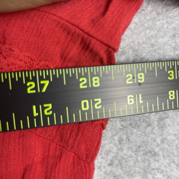 Torrid Peasant Gauze Top Crochet Trim Womens 3X Red Boho Cottagecore Festival - Picture 7 of 9